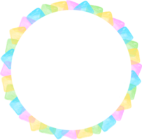 Colorful Rainbow Circle Frame Border png