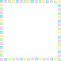 Colorful Rainbow Square Frame Border png