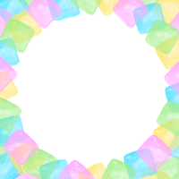 Rainbow Circle Frame Border png