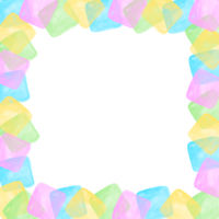 Colorful Rainbow Square Frame png