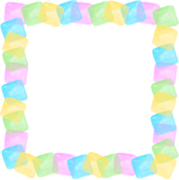 Rainbow Square Frame Border png