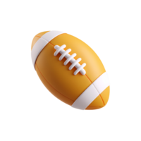 3D Rendered Football Illustration with White Stripes on transparent background png