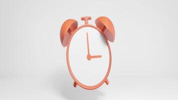 alarm clock on white background video