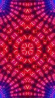 Red and blue circular pattern with black background. Kaleidoscope VJ loop Vertical video