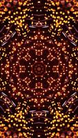 muy grande circular animación con muchos luces en él. caleidoscopio vj lazo vertical video