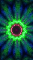 circular diseño con azul antecedentes y rojo centro. caleidoscopio vj lazo vertical video