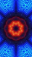 rosso e blu astratto modello. caleidoscopio vj ciclo continuo verticale video