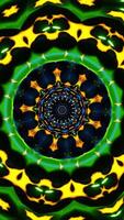 Colorful abstract animation of flower. Kaleidoscope VJ loop Vertical 09 video