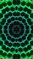 Hexagon Ripple Kaleidoscope Animation. Looped Animation Vertical video