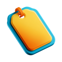 Colorful Tag Icon on Transparent Background Vibrant orange and teal png