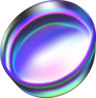 Colorful 3D Abstract Shape with Glossy Finish png