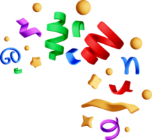 Colorful 3D Shapes and Abstract Elements png