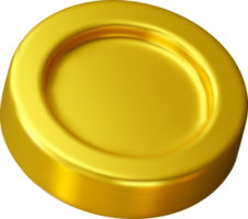 Detailed 3D Rendering of a Gold Coin png
