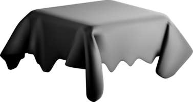 3D Table with Black Cloth and Smooth Finish png