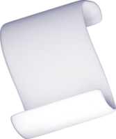 3D Blank Scroll Ready for Customization png