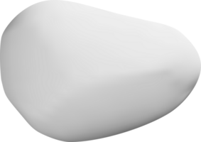 Smooth 3D Rock Shape for Design Projects png