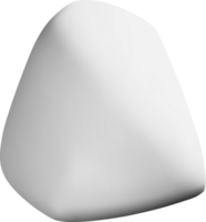 Abstract 3D Shape in Smooth White Finish png