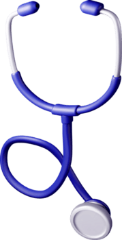 3d estetoscópio modelo para médico visualização png