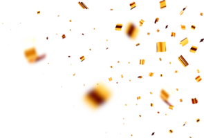 3D Shimmering Confetti on White Background png