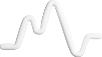 3D Abstract Line Wave Sculpture Design png