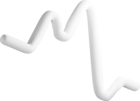 Abstract 3D Shape in Wavy Line Formation png