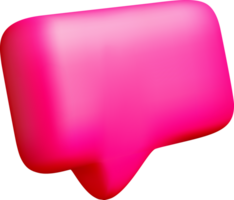 vibrante 3d habla burbuja en brillante rosado color png