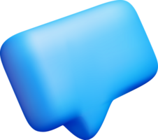 3d azul habla burbuja gráfico diseño elemento png