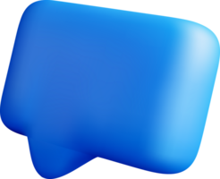 vibrante 3d azul habla burbuja diseño png