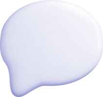 estilizado 3d habla burbuja con suave bordes png