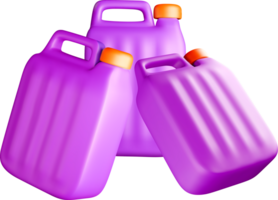 Colorful 3D Purple Containers on a White Background png