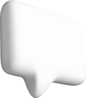 3D Speech Bubble in Minimalist Design png
