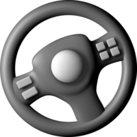Realistic 3D Steering Wheel Design Concept png