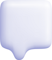 elegante 3d habla burbuja diseño en suave colores png