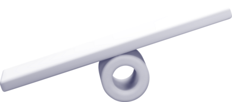 Minimalist 3D Design with Seesaw Structure png