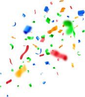Colorful Confetti in 3D Float Animation png