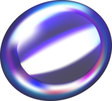 Vibrant 3D Abstract Shape with Gradient Colors png
