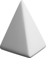 branco 3d pirâmide dentro suave terminar png