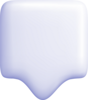 3d lustroso habla burbuja icono en suave color png