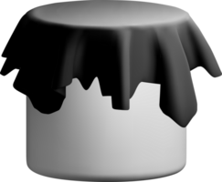 Abstract 3D Jar with Black Cloth Cover png