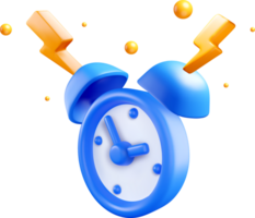 3D Alarm Clock with Lightning Effects png