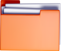 3D Folder Design with Transparent Layers png