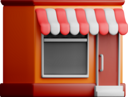 Vibrant 3D Toy Shop with Canopy Design png