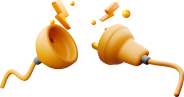 3D Earplugs with Lightning Effect Design png