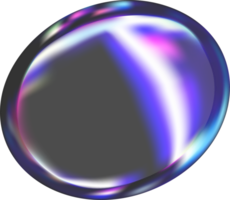 Colorful 3D Iridescent Sphere Reflection png
