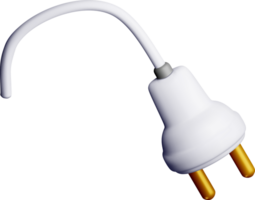 3D Electric Plug with Two Prongs Design png