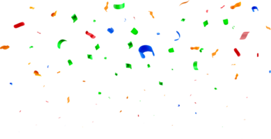 Colorful 3D Confetti Falling in Celebrate png