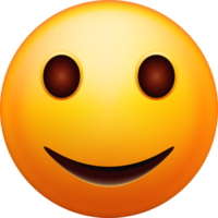 Cheerful 3D Smiley Face Icon Representation png