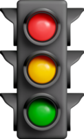 3D Realistic Traffic Light Illustration png
