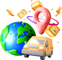 3D Delivery and Logistics Concept Design png