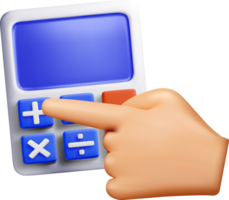 3D Calculator with Interactive Touch Input png